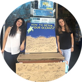 HR interns Illenia and Serena from the University of International Studies in Rome in Italy.